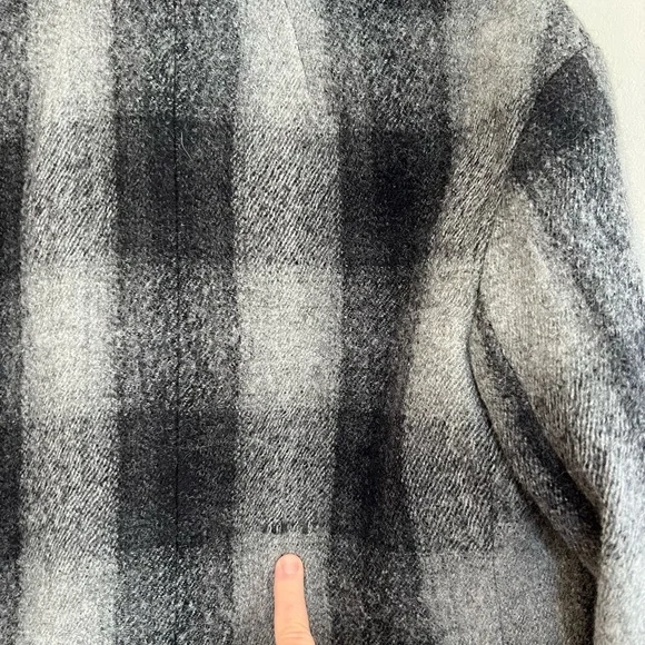 Madewell The Oversized Dorset Blazer Buffalo Check Boiled Wool, Grey/Black, XS - Picture 12 of 13